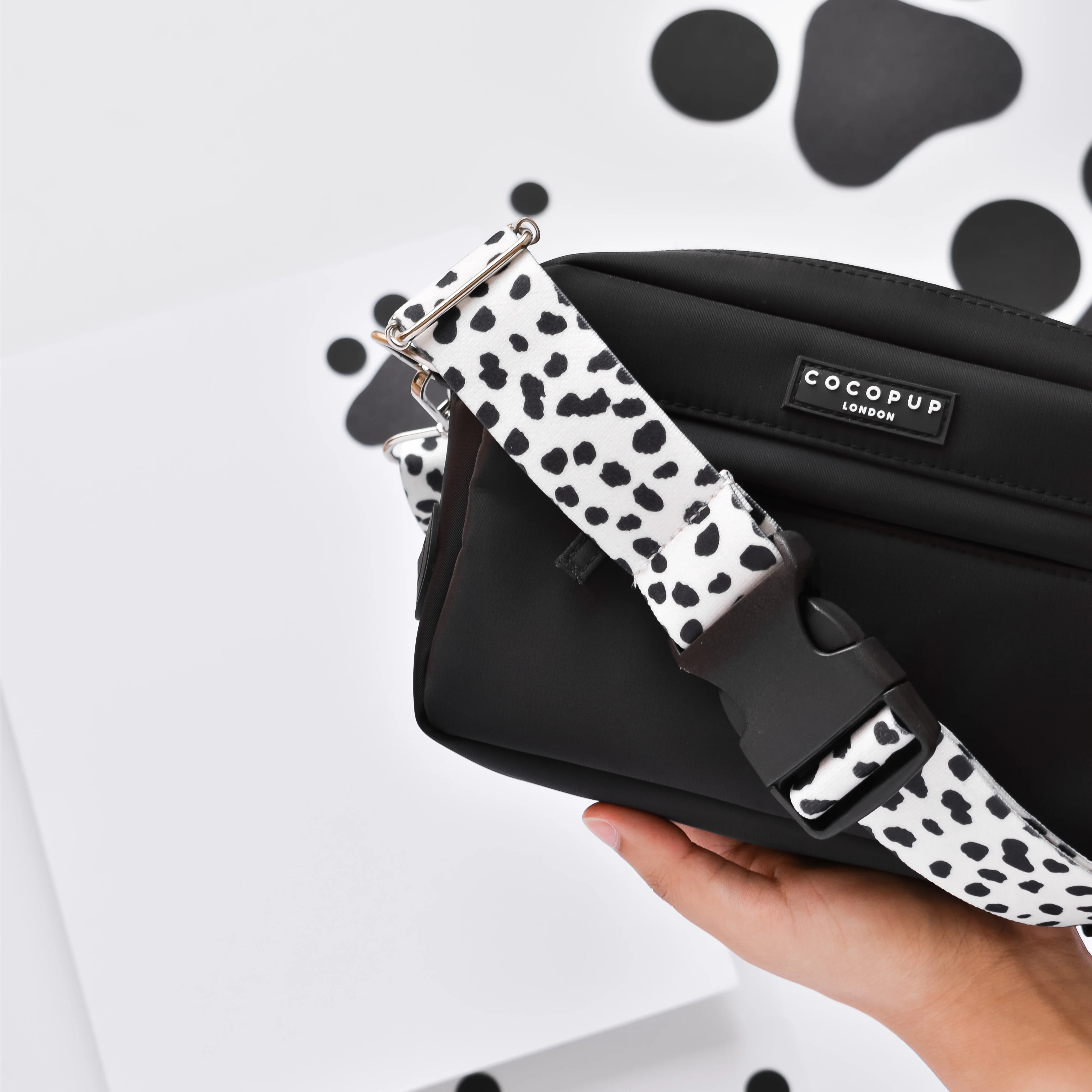 Bum Bag Strap - Monochrome Spots - Image 13