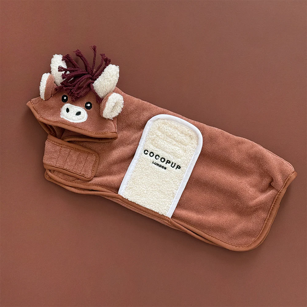 Harold the Highland Cow Drying Robe - Image 3